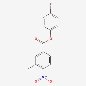 molecular formula C14H10FNO4 B5544701 4-fluorophenyl 3-methyl-4-nitrobenzoate 