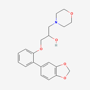 molecular formula C20H23NO5 B5544712 1-[2-(1,3-benzodioxol-5-yl)phenoxy]-3-morpholin-4-ylpropan-2-ol 