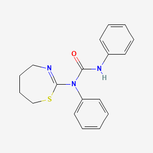 molecular formula C18H19N3OS B5544738 N,N'-二苯基-N-(4,5,6,7-四氢-1,3-噻吩并氮杂卓-2-基)脲 CAS No. 200863-34-9
