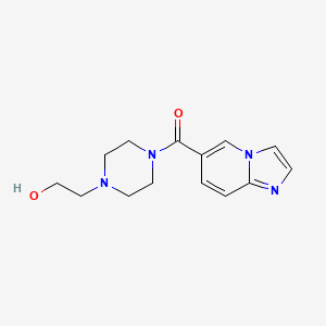 molecular formula C14H18N4O2 B5544753 2-[4-(咪唑并[1,2-a]吡啶-6-甲酰基)哌嗪-1-基]乙醇 