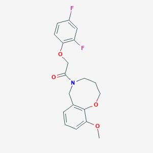 molecular formula C19H19F2NO4 B5544808 5-[(2,4-difluorophenoxy)acetyl]-10-methoxy-3,4,5,6-tetrahydro-2H-1,5-benzoxazocine 