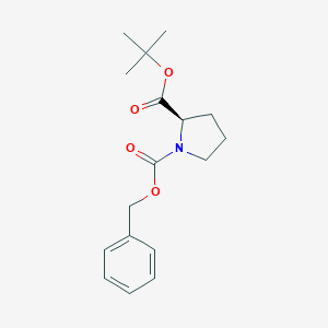 molecular formula C17H23NO4 B554482 (R)-1-Benzyl 2-tert-butyl pyrrolidine-1,2-dicarboxylate CAS No. 201206-00-0