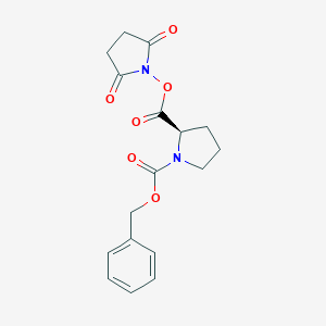 molecular formula C17H18N2O6 B554483 (R)-1-Benzyl 2-(2,5-dioxopyrrolidin-1-yl) pyrrolidine-1,2-dicarboxylate CAS No. 104055-24-5