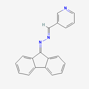 molecular formula C19H13N3 B5544857 nicotinaldehyde 9H-fluoren-9-ylidenehydrazone 