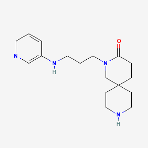 molecular formula C17H26N4O B5544869 2-[3-(3-pyridinylamino)propyl]-2,9-diazaspiro[5.5]undecan-3-one dihydrochloride 