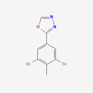 molecular formula C9H6Br2N2O B5544885 2-(3,5-dibromo-4-methylphenyl)-1,3,4-oxadiazole 