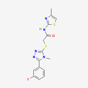 2-{[5-(3-fluorophenyl)-4-methyl-4H-1,2,4-triazol-3-yl]thio}-N-(4-methyl-1,3-thiazol-2-yl)acetamide