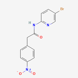 molecular formula C13H10BrN3O3 B5544901 N-(5-溴-2-吡啶基)-2-(4-硝基苯基)乙酰胺 