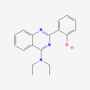 molecular formula C18H19N3O B5544903 2-[4-(diethylamino)-2-quinazolinyl]phenol 