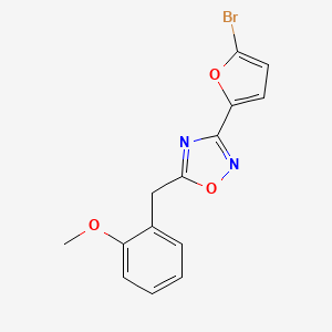 molecular formula C14H11BrN2O3 B5544905 3-(5-bromo-2-furyl)-5-(2-methoxybenzyl)-1,2,4-oxadiazole 