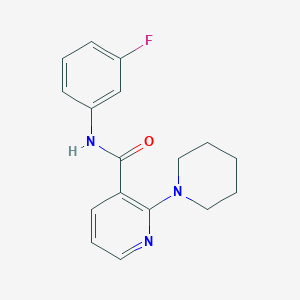 molecular formula C17H18FN3O B5544941 N-(3-fluorophenyl)-2-piperidin-1-ylnicotinamide 