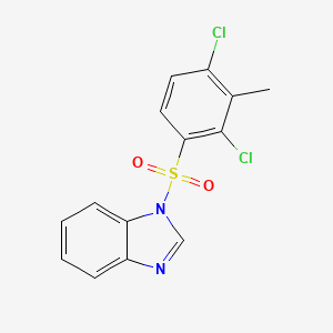 molecular formula C14H10Cl2N2O2S B5544963 1-[(2,4-dichloro-3-methylphenyl)sulfonyl]-1H-benzimidazole 