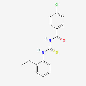 B5544971 4-chloro-N-{[(2-ethylphenyl)amino]carbonothioyl}benzamide CAS No. 5364-94-3