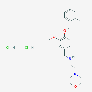molecular formula C22H32Cl2N2O3 B5544983 N-{3-甲氧基-4-[(2-甲基苄基)氧基]苄基}-2-(4-吗啉基)乙胺二盐酸盐 