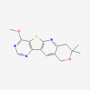 molecular formula C15H15N3O2S B5544990 4-甲氧基-8,8-二甲基-7,10-二氢-8H-吡喃[3'',4'':5',6']吡啶并[3',2':4,5]噻吩并[3,2-d]嘧啶 