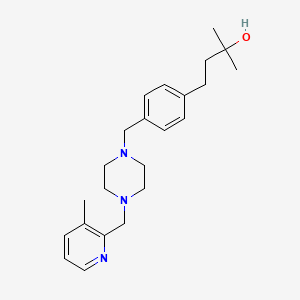 molecular formula C23H33N3O B5544997 2-甲基-4-[4-({4-[(3-甲基-2-吡啶基)甲基]-1-哌嗪基}甲基)苯基]-2-丁醇 