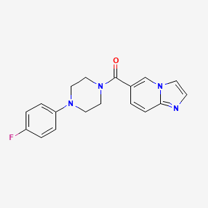 molecular formula C18H17FN4O B5544998 6-{[4-(4-fluorophenyl)piperazin-1-yl]carbonyl}imidazo[1,2-a]pyridine 