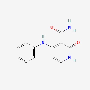 molecular formula C12H11N3O2 B5545013 4-anilino-2-oxo-1,2-dihydro-3-pyridinecarboxamide 
