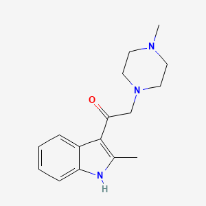 molecular formula C16H21N3O B5545029 1-(2-methyl-1H-indol-3-yl)-2-(4-methyl-1-piperazinyl)ethanone 