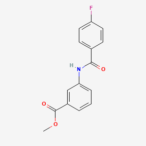 molecular formula C15H12FNO3 B5545038 3-[(4-氟苯甲酰)氨基]苯甲酸甲酯 