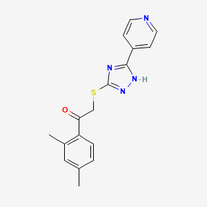 molecular formula C17H16N4OS B5545071 1-(2,4-dimethylphenyl)-2-{[5-(4-pyridinyl)-4H-1,2,4-triazol-3-yl]thio}ethanone 