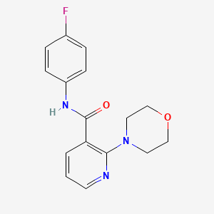 molecular formula C16H16FN3O2 B5545083 N-(4-fluorophenyl)-2-(4-morpholinyl)nicotinamide 