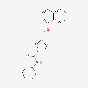 molecular formula C22H23NO3 B5545134 N-cyclohexyl-5-[(1-naphthyloxy)methyl]-2-furamide 