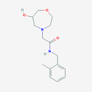 molecular formula C15H22N2O3 B5545152 2-(6-羟基-1,4-氧杂环戊烷-4-基)-N-(2-甲基苄基)乙酰胺 