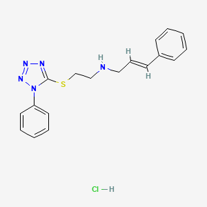 molecular formula C18H20ClN5S B5545290 (3-phenyl-2-propen-1-yl){2-[(1-phenyl-1H-tetrazol-5-yl)thio]ethyl}amine hydrochloride 