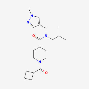 molecular formula C20H32N4O2 B5545292 1-(cyclobutylcarbonyl)-N-isobutyl-N-[(1-methyl-1H-pyrazol-4-yl)methyl]-4-piperidinecarboxamide 