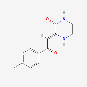 molecular formula C13H14N2O2 B5545371 3-[2-(4-甲苯基)-2-氧代乙叉]-2-哌嗪酮 CAS No. 63656-21-3