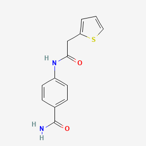 molecular formula C13H12N2O2S B5545406 4-[(2-噻吩乙酰)氨基]苯甲酰胺 