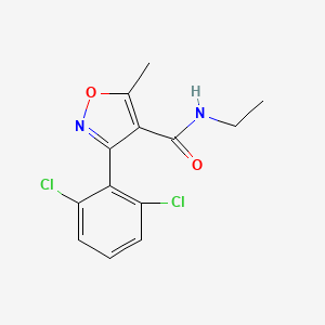 molecular formula C13H12Cl2N2O2 B5545409 3-(2,6-dichlorophenyl)-N-ethyl-5-methyl-4-isoxazolecarboxamide 
