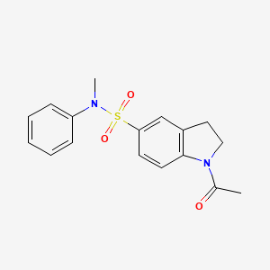 molecular formula C17H18N2O3S B5545455 1-乙酰基-N-甲基-N-苯基-5-吲哚磺酰胺 
