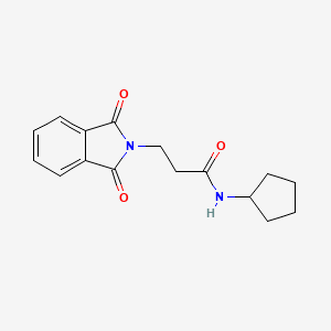 molecular formula C16H18N2O3 B5545459 N-cyclopentyl-3-(1,3-dioxo-1,3-dihydro-2H-isoindol-2-yl)propanamide 