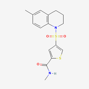 molecular formula C16H18N2O3S2 B5545477 N-methyl-4-[(6-methyl-3,4-dihydro-1(2H)-quinolinyl)sulfonyl]-2-thiophenecarboxamide 