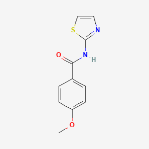 molecular formula C11H10N2O2S B5545478 4-甲氧基-N-1,3-噻唑-2-基苯甲酰胺 