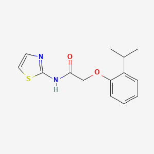 molecular formula C14H16N2O2S B5545500 2-(2-isopropylphenoxy)-N-1,3-thiazol-2-ylacetamide 