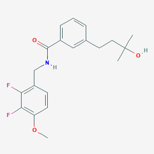 molecular formula C20H23F2NO3 B5545550 N-(2,3-difluoro-4-methoxybenzyl)-3-(3-hydroxy-3-methylbutyl)benzamide 