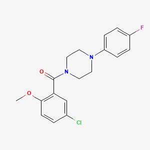 molecular formula C18H18ClFN2O2 B5545558 1-(5-chloro-2-methoxybenzoyl)-4-(4-fluorophenyl)piperazine 