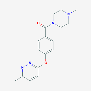 molecular formula C17H20N4O2 B5545570 3-methyl-6-{4-[(4-methyl-1-piperazinyl)carbonyl]phenoxy}pyridazine 