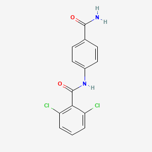 molecular formula C14H10Cl2N2O2 B5545583 N-[4-(氨基羰基)苯基]-2,6-二氯苯甲酰胺 