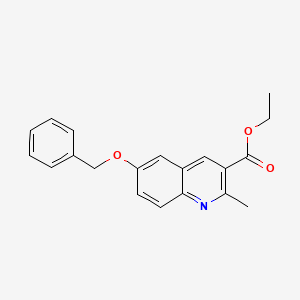 molecular formula C20H19NO3 B5545588 6-(苄氧基)-2-甲基-3-喹啉甲酸乙酯 