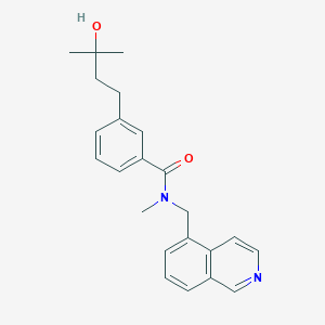 molecular formula C23H26N2O2 B5545603 3-(3-hydroxy-3-methylbutyl)-N-(5-isoquinolinylmethyl)-N-methylbenzamide 