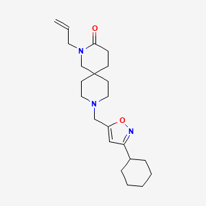 molecular formula C22H33N3O2 B5545608 2-allyl-9-[(3-cyclohexylisoxazol-5-yl)methyl]-2,9-diazaspiro[5.5]undecan-3-one 