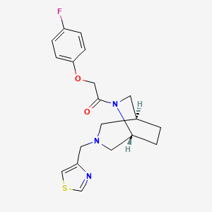 molecular formula C19H22FN3O2S B5545634 (1S*,5R*)-6-[(4-氟苯氧基)乙酰基]-3-(1,3-噻唑-4-基甲基)-3,6-二氮杂双环[3.2.2]壬烷 