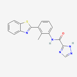 molecular formula C17H13N5OS B5545652 N-[3-(1,3-苯并噻唑-2-基)-2-甲基苯基]-1H-1,2,4-三唑-3-甲酰胺 