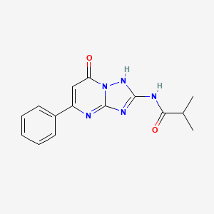 molecular formula C15H15N5O2 B5545655 N-(7-hydroxy-5-phenyl[1,2,4]triazolo[1,5-a]pyrimidin-2-yl)-2-methylpropanamide 