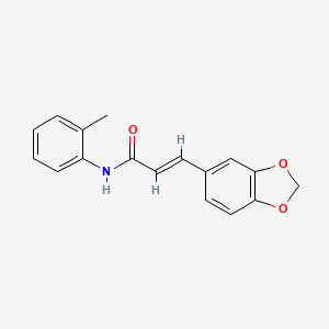 molecular formula C17H15NO3 B5545681 3-(1,3-苯并二氧杂环-5-基)-N-(2-甲苯基)丙烯酰胺 CAS No. 5360-28-1