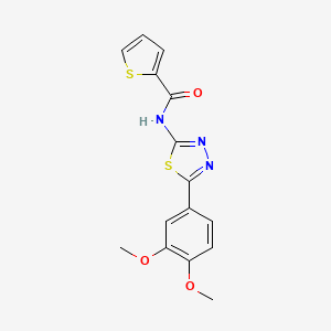 molecular formula C15H13N3O3S2 B5545687 N-[5-(3,4-dimethoxyphenyl)-1,3,4-thiadiazol-2-yl]-2-thiophenecarboxamide 